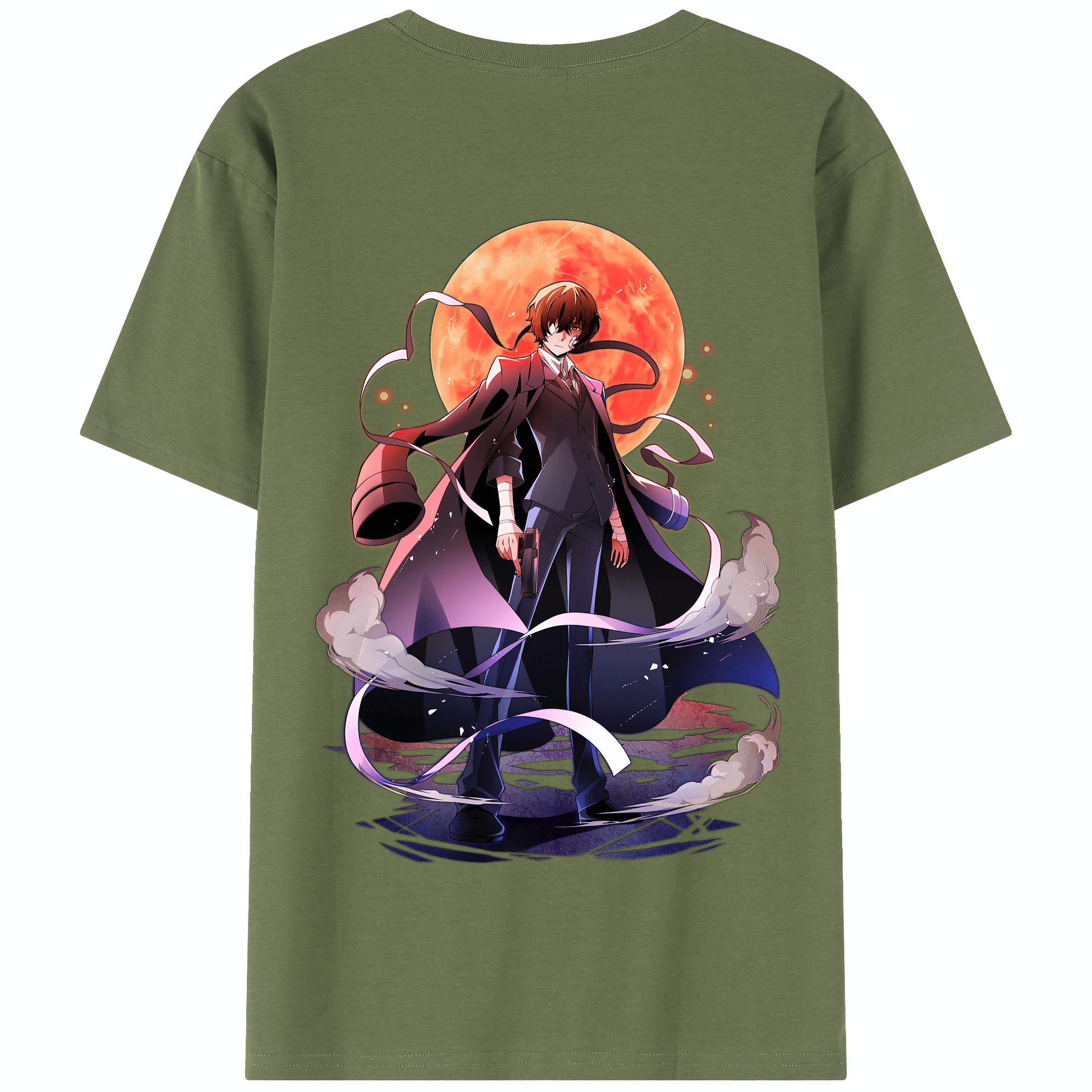 （画像用） 文豪ストレイドッグス Bungo Stray Dogs 綿100％半袖Tシャツ（背面プリント）